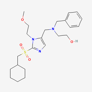 2-[Benzyl-[[2-(cyclohexylmethylsulfonyl)-3-(2-methoxyethyl)imidazol-4-yl]methyl]amino]ethanol