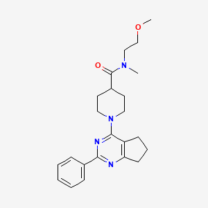 molecular formula C23H30N4O2 B5044154 N-(2-methoxyethyl)-N-methyl-1-(2-phenyl-6,7-dihydro-5H-cyclopenta[d]pyrimidin-4-yl)-4-piperidinecarboxamide 