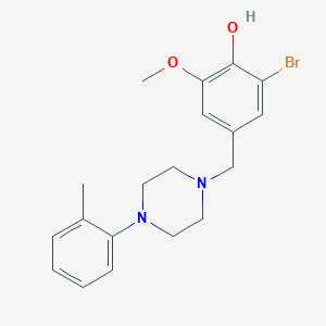 molecular formula C19H23BrN2O2 B5044161 2-bromo-6-methoxy-4-{[4-(2-methylphenyl)-1-piperazinyl]methyl}phenol 