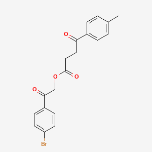 molecular formula C19H17BrO4 B5044172 2-(4-bromophenyl)-2-oxoethyl 4-(4-methylphenyl)-4-oxobutanoate 