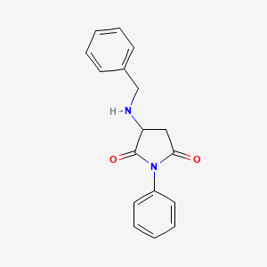 molecular formula C17H16N2O2 B5044175 3-(Benzylamino)-1-phenylpyrrolidine-2,5-dione CAS No. 7685-88-3