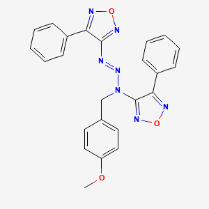 3-[1-(4-methoxybenzyl)-3-(4-phenyl-1,2,5-oxadiazol-3-yl)-2-triazen-1-yl]-4-phenyl-1,2,5-oxadiazole