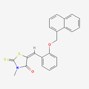 (5E)-3-methyl-5-[2-(naphthalen-1-ylmethoxy)benzylidene]-2-thioxo-1,3-thiazolidin-4-one