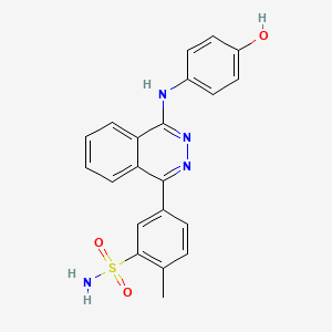 molecular formula C21H18N4O3S B5044218 5-{4-[(4-hydroxyphenyl)amino]phthalazin-1-yl}-2-methylbenzenesulfonamide 