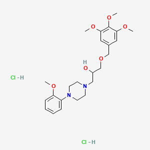 1-[4-(2-Methoxyphenyl)piperazin-1-yl]-3-[(3,4,5-trimethoxyphenyl)methoxy]propan-2-ol;dihydrochloride