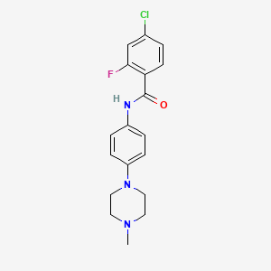 4-chloro-2-fluoro-N-[4-(4-methyl-1-piperazinyl)phenyl]benzamide