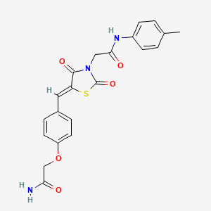 2-{(5Z)-5-[4-(2-amino-2-oxoethoxy)benzylidene]-2,4-dioxo-1,3-thiazolidin-3-yl}-N-(4-methylphenyl)acetamide