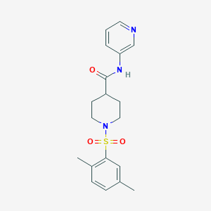 molecular formula C19H23N3O3S B5044281 1-(2,5-dimethylphenyl)sulfonyl-N-pyridin-3-ylpiperidine-4-carboxamide 