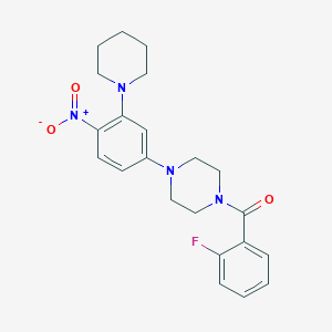 1-(2-FLUOROBENZOYL)-4-[4-NITRO-3-(PIPERIDIN-1-YL)PHENYL]PIPERAZINE