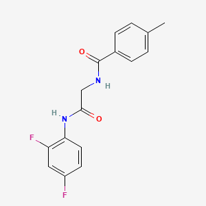 N-{2-[(2,4-difluorophenyl)amino]-2-oxoethyl}-4-methylbenzamide