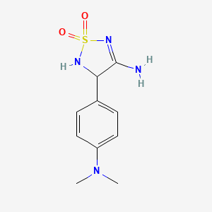 molecular formula C10H14N4O2S B5044373 3-[4-(dimethylamino)phenyl]-1,1-dioxo-2,3-dihydro-1,2,5-thiadiazol-4-amine 