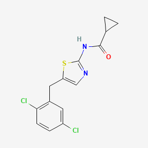 N-[5-(2,5-dichlorobenzyl)-1,3-thiazol-2-yl]cyclopropanecarboxamide