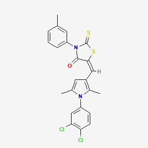 5-{[1-(3,4-dichlorophenyl)-2,5-dimethyl-1H-pyrrol-3-yl]methylene}-3-(3-methylphenyl)-2-thioxo-1,3-thiazolidin-4-one