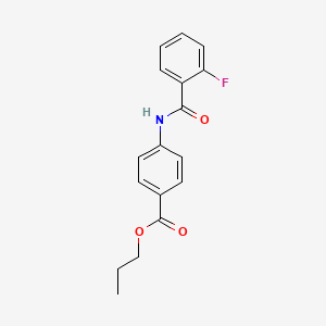 Propyl 4-(2-fluorobenzamido)benzoate