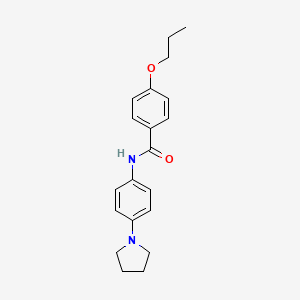 4-propoxy-N-[4-(pyrrolidin-1-yl)phenyl]benzamide