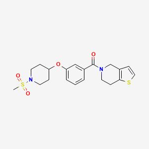 6,7-dihydro-4H-thieno[3,2-c]pyridin-5-yl-[3-(1-methylsulfonylpiperidin-4-yl)oxyphenyl]methanone