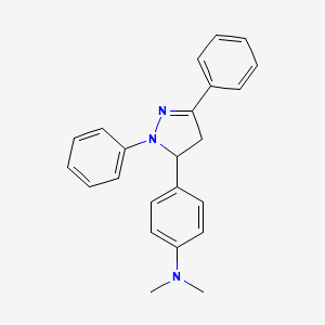 molecular formula C23H23N3 B5044499 4-(2,5-diphenyl-3,4-dihydropyrazol-3-yl)-N,N-dimethylaniline CAS No. 2574-34-7