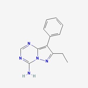 molecular formula C13H13N5 B5044516 7-ethyl-8-phenylpyrazolo[1,5-a][1,3,5]triazin-4-amine 