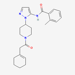 N-{1-[1-(1-cyclohexen-1-ylacetyl)-4-piperidinyl]-1H-pyrazol-5-yl}-2-methylbenzamide