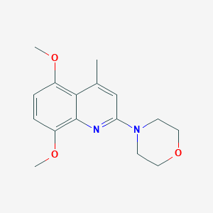 molecular formula C16H20N2O3 B5044531 4-(5,8-Dimethoxy-4-methylquinolin-2-yl)morpholine 