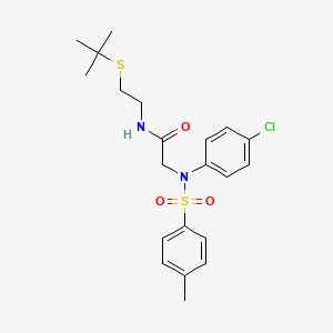 molecular formula C21H27ClN2O3S2 B5044537 N-(2-tert-butylsulfanylethyl)-2-(4-chloro-N-(4-methylphenyl)sulfonylanilino)acetamide 