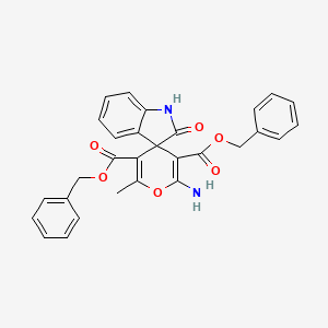 molecular formula C29H24N2O6 B5044547 dibenzyl 2'-amino-6'-methyl-2-oxo-1,2-dihydrospiro[indole-3,4'-pyran]-3',5'-dicarboxylate 