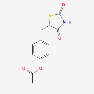 molecular formula C12H11NO4S B5044551 5-(4-Acetoxybenzyl)thiazolidine-2,4-dione 