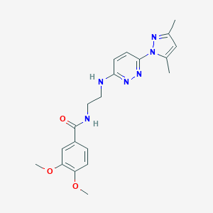 N-(2-((6-(3,5-dimethyl-1H-pyrazol-1-yl)pyridazin-3-yl)amino)ethyl)-3,4-dimethoxybenzamide