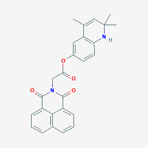 molecular formula C26H22N2O4 B5044590 2,2,4-trimethyl-1,2-dihydroquinolin-6-yl (1,3-dioxo-1H-benzo[de]isoquinolin-2(3H)-yl)acetate 