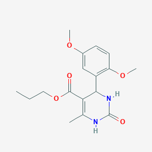 molecular formula C17H22N2O5 B5044604 Propyl 4-(2,5-dimethoxyphenyl)-6-methyl-2-oxo-1,2,3,4-tetrahydropyrimidine-5-carboxylate 