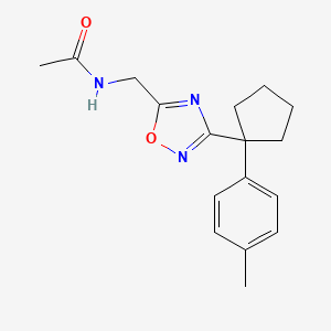 molecular formula C17H21N3O2 B5044611 N-({3-[1-(4-methylphenyl)cyclopentyl]-1,2,4-oxadiazol-5-yl}methyl)acetamide 