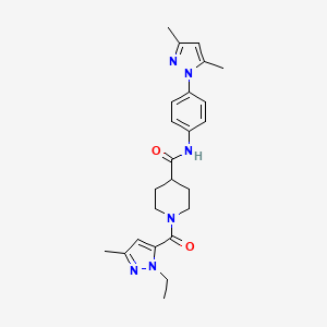 N-[4-(3,5-dimethyl-1H-pyrazol-1-yl)phenyl]-1-[(1-ethyl-3-methyl-1H-pyrazol-5-yl)carbonyl]-4-piperidinecarboxamide