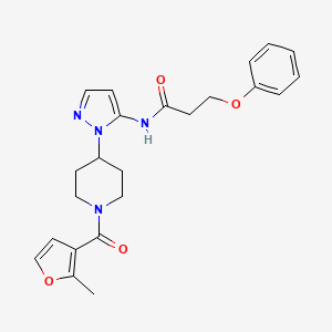 N-{1-[1-(2-methyl-3-furoyl)-4-piperidinyl]-1H-pyrazol-5-yl}-3-phenoxypropanamide