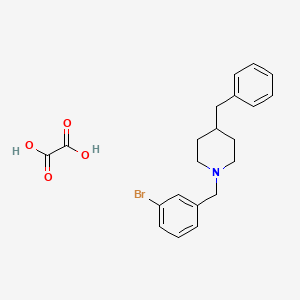 4-Benzyl-1-[(3-bromophenyl)methyl]piperidine;oxalic acid