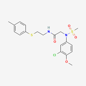 N~2~-(3-chloro-4-methoxyphenyl)-N-{2-[(4-methylphenyl)sulfanyl]ethyl}-N~2~-(methylsulfonyl)glycinamide