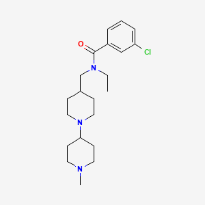 molecular formula C21H32ClN3O B5044711 3-chloro-N-ethyl-N-[(1'-methyl-1,4'-bipiperidin-4-yl)methyl]benzamide 