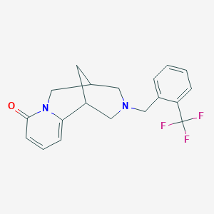 molecular formula C19H19F3N2O B5044717 11-[[2-(Trifluoromethyl)phenyl]methyl]-7,11-diazatricyclo[7.3.1.02,7]trideca-2,4-dien-6-one 