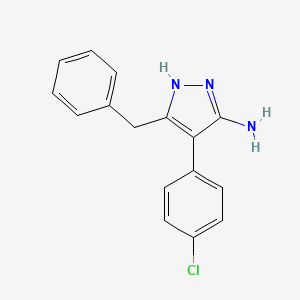 3-benzyl-4-(4-chlorophenyl)-1H-pyrazol-5-amine