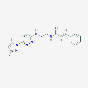 N-(2-((6-(3,5-dimethyl-1H-pyrazol-1-yl)pyridazin-3-yl)amino)ethyl)cinnamamide