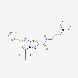 N-[3-(diethylamino)propyl]-5-(2-thienyl)-7-(trifluoromethyl)pyrazolo[1,5-a]pyrimidine-2-carboxamide