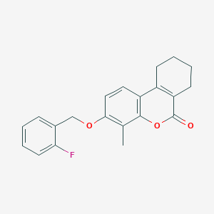 molecular formula C21H19FO3 B5044749 3-[(2-FLUOROPHENYL)METHOXY]-4-METHYL-6H,7H,8H,9H,10H-CYCLOHEXA[C]CHROMEN-6-ONE 