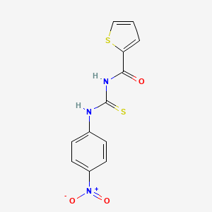 molecular formula C12H9N3O3S2 B5044753 N-[(4-nitrophenyl)carbamothioyl]thiophene-2-carboxamide 