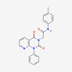 molecular formula C22H18N4O3 B5044757 2-{2,4-DIOXO-1-PHENYL-1H,2H,3H,4H-PYRIDO[2,3-D]PYRIMIDIN-3-YL}-N-(4-METHYLPHENYL)ACETAMIDE 