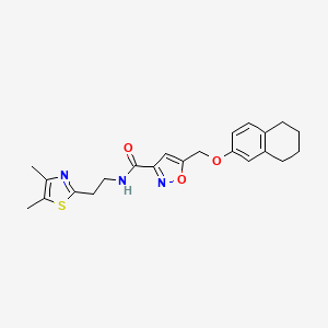 N-[2-(4,5-dimethyl-1,3-thiazol-2-yl)ethyl]-5-[(5,6,7,8-tetrahydro-2-naphthalenyloxy)methyl]-3-isoxazolecarboxamide