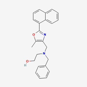 molecular formula C24H24N2O2 B5044796 2-[Benzyl-[(5-methyl-2-naphthalen-1-yl-1,3-oxazol-4-yl)methyl]amino]ethanol 