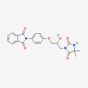 2-{4-[3-(4,4-dimethyl-2,5-dioxo-1-imidazolidinyl)-2-hydroxypropoxy]phenyl}-1H-isoindole-1,3(2H)-dione