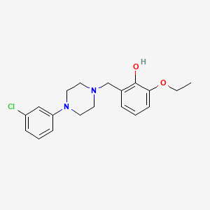 2-{[4-(3-chlorophenyl)-1-piperazinyl]methyl}-6-ethoxyphenol