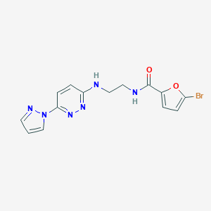 molecular formula C14H13BrN6O2 B504487 5-bromo-N-(2-{[6-(1H-pyrazol-1-yl)-3-pyridazinyl]amino}ethyl)-2-furamide 