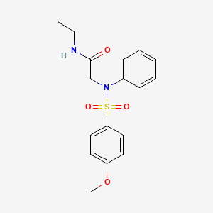 molecular formula C17H20N2O4S B5044871 N-ethyl-2-(N-(4-methoxyphenyl)sulfonylanilino)acetamide 