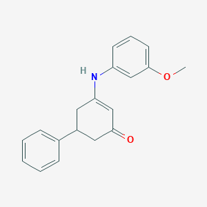 3-(3-methoxyanilino)-5-phenylcyclohex-2-en-1-one